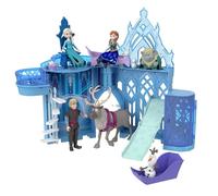 Mattel Disney Frozen Toys, Elsa Stackable Castle Doll House Playset with Small Doll and 8 Pieces, Inspired by the Disney Frozen Movies, Kids Travel Toys and Gifts, HLX01
