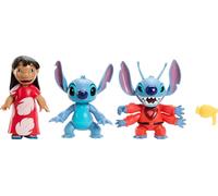 Mattel Disney Lilo and Stitch Finding Ohana Storytellers Pack of 3 Figures, Experiment 626, Lilo and Stitch, Posable Movie Toys