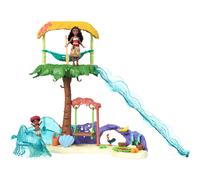 Mattel Disney Moana 2 Toys Moanas Island Adventure Playset with Moana & Simea Small Dolls 2 Character Friends 5 Play Areas & 8 Accessories