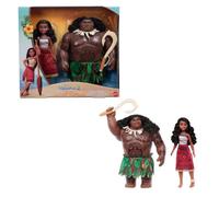 Mattel Disney Moana 2 Voyager 2 Doll Set, Moana & Maui Fashion Dolls in Removable Outfits with 4 Accessories, Inspired by The Movie