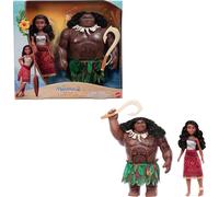 Mattel Disney Moana 2 Voyager 2 Doll Set, Moana & Maui Fashion Dolls in Removable Outfits with 4 Accessories, Inspired by The Movie