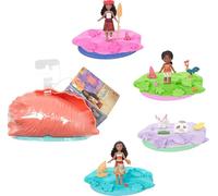 Mattel Disney Moana Doll or Animals & Sand (Characters May Vary) | Ocean Shell Reveal Includes Surprise Small Doll or Animal Friends Plus Moldable Sand, Shell Playset & 3 Accessories, JJV38