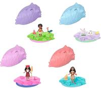 Mattel Disney Moana Surprise Small Doll or Animal Figures with Shell Playset, Moldable Sand & 3 Accessories, Inspired by Movie (Characters May Vary), JJV38