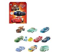 Mattel Disney Pixar Cars Die-Cast Mini Racers 10-Pack Vehicles, Miniature Racecar Toys For Racing, Small, Portable, Collectible Automobile Toys Based on Cars Movies, For Kids Age 3 and Up, HBW15