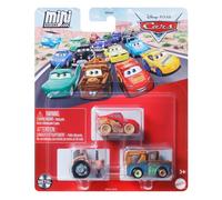 Mattel Disney Pixar Cars Mini Racers Goin' Tractor Trippin' 3-Pack, Includes Tractor, Muddy Lightning McQueen and Mater Diecast Cars