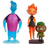 Mattel Disney Pixar Elemental Action Figure 3 Pack, Wade, Ember, Clod, Authentic Posable Movie Toys, Small Scale Story Ready Gift Pack, HMM09