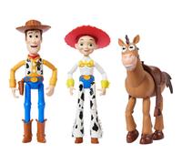 Mattel Disney Pixar Storytellers Toy Story 3-Pack of Woody, Jessie & Bullseye, 4-inch Authentic Posable Figures, Key Character Collectibles
