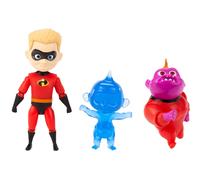 Mattel Disney Pixar The Incredibles Dash Action Figure 3.5-in with 2 Jack-Jack Figures 2.2-in and 2.4-in Movie Character Toys Highly Posable with Aut