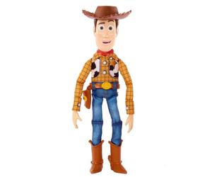 Mattel Disney Pixar Toy Story Roundup Fun Woody Large Talking Posable Figure, 12 Inches Tall with 20 Phrases Authentic Detail, Fabric Plush & Plastic, HFY35