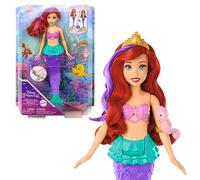 Mattel Disney Princess Ariel Swimming Mermaid Fashion Doll | Posable Doll with Color-Change Hair & Tail, Swim & Splash Action Inspired by Disney The Little Mermaid Movie , HPD43