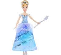 Mattel Disney Princess Cinderella Light-Up Dress Fashion Doll with Sounds & Magic Wand Activation, Enchanted Ballgown Cinderella Inspired by Movie, JBF94