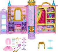 Mattel Disney Princess Closet Playset with 2 Fashions, 25 Accessories, Vanity, D