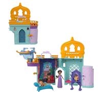 Mattel Disney Princess Jasmine Stackable Castle Doll House Playset with Small Doll, 2 Friends & 7 Pieces, Inspired by Disney Movie Aladdin, HLW93
