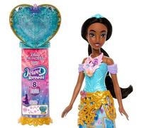 Mattel Mattel Disney Princess Jasmine Fashion Doll & Accessories with 8 Surprises, Including Heart Gem Box, Ring for Child & 9 Play Pieces, Inspired by Movie , JLK30