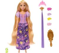 Mattel Disney Princess Rapunzel Fashion Doll w/Light-Up Hair & 4 More Ways to Glow, Pascal Figure & 7 Styling Accessories, Inspired by Tangled Movie, JHL46