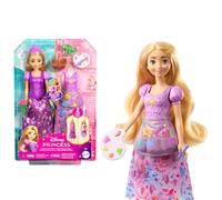Mattel Disney Princess Toys, Rapunzel Fashion Doll with 2 Looks, 9 Accessories, 2 Snap-On Bodices & 2 Skirts, 2-in-1 Stories Inspired by Disney Tangled, JBG09