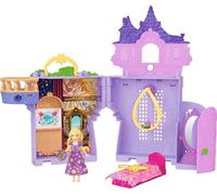 Mattel Disney Princess Toys, Rapunzel Storytime Stackers Doll House Tower with Rapunzel Small Doll, 1 Pascal Figure & 7 Accessories, Inspired by Movie, JDP61