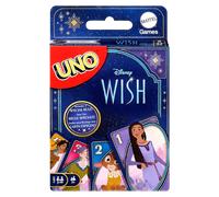 Mattel Games UNO Disney Wish Card Game for Kids, Family Night & Adults with Characters from The Movie & Special Rule, 2 to 10 Players