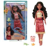 Mattel Disney Vaiana 2 Toys Tautai Vaiana Swimming Fashion Doll with Two Accessories Color Changing Top and Kicking Legs, Inspired by the Movie, JFF09