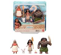 Mattel Disney Vaiana Set of 3 Small Dolls & Accessories | Posable Small Dolls Include Vaiana, Maui the Demigod & Gramma Tala, Plus Pua the Pig, Crab Figure & 2 Accessories, JLN21