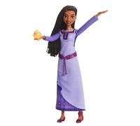 Mattel Disney Wish Singing Asha of Rosa's Fashion Doll and Star Figure, Movable with Removable Clothing, Sings Song Cutout from the Movie in German HVX68