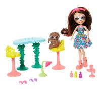 Mattel Enchantimals Slow-Down Salon Nail And Spa Playset With Sela Sloth Doll 6-Inch