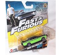 Mattel fast and furious 7 green / black dodge challenger SRT8 2011 car 1.55 scale diecast model