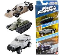 Mattel Fast & Furious Movie Custom Mission Pack Diecast 8cm Collectible Toy Model Vehicles - Ripsaw, Custom Downhill Buggy, & Flip Car - Pack of 3