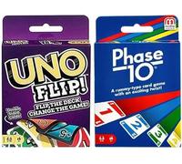 Mattel Flip and Phase 10 Card Game, Combo Pack of 2