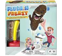 Mattel Games Flushin´Frenzy, Kids game, 2 to 4 players, age 5 and older, be the first to grab the "poop", FWW30