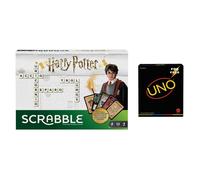 Mattel Games Harry Potter Scrabble + Uno Minimalist Free Board Game Multicolor