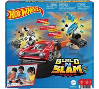Mattel Games Hot Wheels Build N Slam Kids Game with Buildable Classic Cars Fix it Fast or Watch it Blast 1 to 3 Players