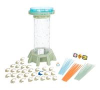 Mattel Games KerPlunk Jurassic World Dominion Kids & Family Game with Velociraptor Dinosaurs Tower Sticks Die & Stickers