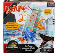 Mattel Games Kerplunk Jurassic World Rebirth Game for Kids & Family with Ocean Tower and Spinosaurus Figures Inspired by The Movie