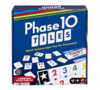 Mattel Games Phase 10 Tiles Game for Ages 7+, 2-4 Players | Quick Family Rummy-Type Play with 32 Langauge-Free Cards Featuring Unique Phases and Two Ways to Play, JMM22