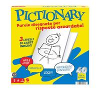 Mattel Games Pictionary Board Game, 8+ Years, 2 Teams | Iconic board game draws and guesses, 3 levels of clues, kids, teens, groups and families, in Italian, JDY01