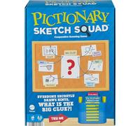 Mattel Games Pictionary Sketch Squad Cooperative Party Game with Clues Case, 2- to 6-Player Drawing Game