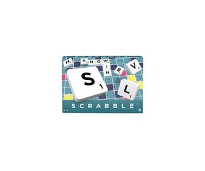 Mattel Games Scrabble, English Version, Original Classic - Crossword Board Game, 2-4 Players, Includes Playing Board, 4 Racks, 100 Letter Tiles, a