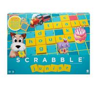 Mattel Games Scrabble Junior Board Game for Ages 6+, English Edition | Classic Crossword Fun Featuring 2 Levels of Play, with Double-Sided Board and 84 Letter Tiles, 2-4 Players, Y9667