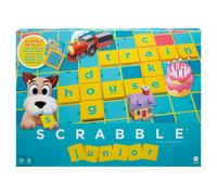 Mattel Games Scrabble Junior Kids Crossword Game with 2-Games-in-1, 2-Sided Game Board for 2 to 4 Players Ages 6 to 10 Years Old, Y9667