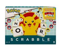 Mattel Games Scrabble Pok?mon Board Game, Family Word Game with Two Ways to Play, includes 50 Challenge Cards featuring Pok?mon characters for 2-4