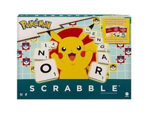 Mattel Games Scrabble Pokémon Board Game, Family Word Game with Two Ways to Play, includes 50 Challenge Cards featuring Pokémon characters for 2-4 Players, UK Version, HXB94