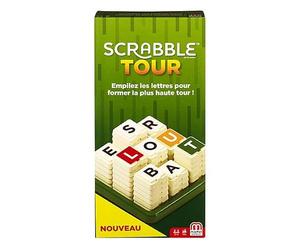 Mattel Games Scrabble Tour, board game and letters, French version, GCW08