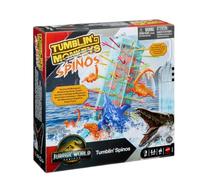 Mattel Games Tumblin' Monkeys Jurassic World Rebirth Game for Kids & Family with Ocean Tower and Spinosaurus Figures Inspired by the Movie, JFW44