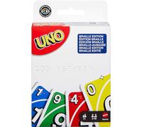 Mattel Games UNO Braille Card Game with Deck Specially Designed for Blind & Low-Vision Players for Kids, Family Nights & Parties, JMK87