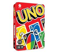 Mattel Games UNO Card Game, Ages 7+, Players 2-10 | Classic UNO Gameplay That Comes in a Decorative Storage Tin for Kids, Teens and Family Game Night., HGB63