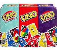 Mattel Games UNO Card Game with 2 Add On Packs & Collectible Tin for Kids, Adults & Family Game Night. 2 to 10 Players, JCV60