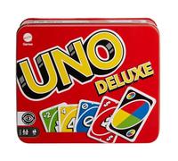 Mattel Games UNO Deluxe Card Game, Ages 7+, Players 2-10 | Classic UNO Deck Comes With Scoring Pad and Pencil, Kid Teen & Adult Game Night, K0888