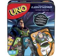 Mattel Games UNO Disney and Pixar Lightyear Card Game in Collectible Storage Tin Movie-Themed Deck for Kids Adults Families & Game Nights 2 to 10