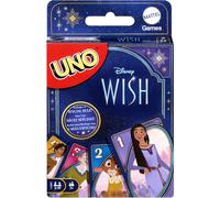 Mattel Games UNO Disney Wish Card Game for Kids, Family Night & Adults with Characters from The Movie & Special Rule, 2 to 10 Players
